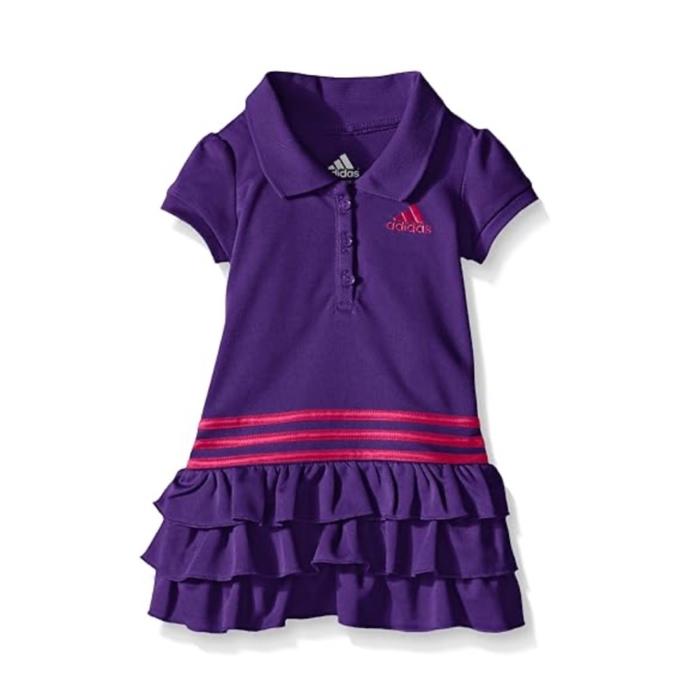 ADIDAS EUC Ruffle Collared Tennis Athletic Performance Dress